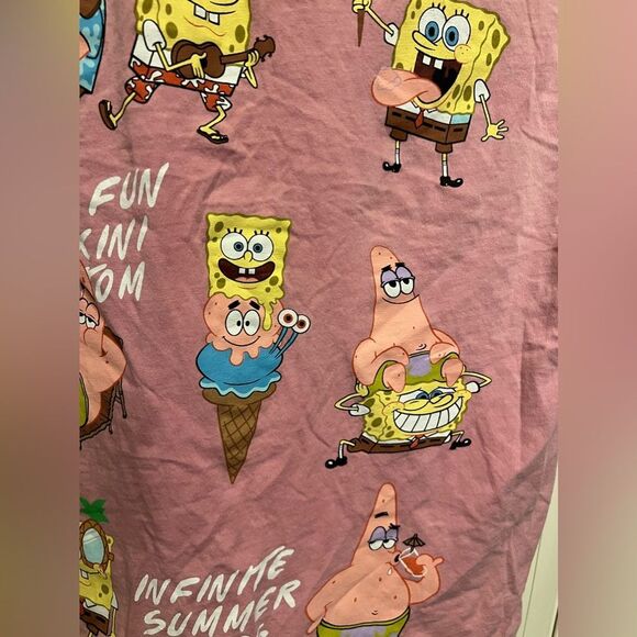 Nickelodeon SpongeBob Squarepants short sleeve Tshirt Girls 9-10 - Picture 9 of 14
